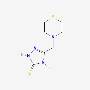 4-methyl-5-(4-thiomorpholinylmethyl)-2,4-dihydro-3H-1,2,4-triazole-3-thione