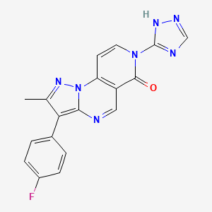 molecular formula C18H12FN7O B4890925 3-(4-fluorophenyl)-2-methyl-7-(4H-1,2,4-triazol-3-yl)pyrazolo[1,5-a]pyrido[3,4-e]pyrimidin-6(7H)-one 