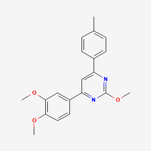 molecular formula C20H20N2O3 B4890939 4-(3,4-dimethoxyphenyl)-2-methoxy-6-(4-methylphenyl)pyrimidine 