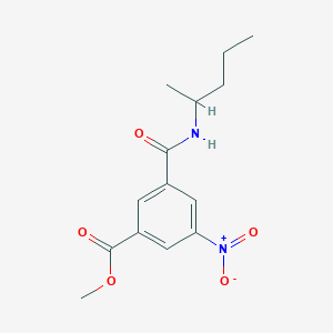 molecular formula C14H18N2O5 B4890946 methyl 3-{[(1-methylbutyl)amino]carbonyl}-5-nitrobenzoate 