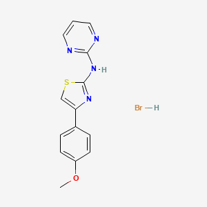 molecular formula C14H13BrN4OS B4890948 N-[4-(4-methoxyphenyl)-1,3-thiazol-2-yl]-2-pyrimidinamine hydrobromide 