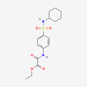 molecular formula C16H22N2O5S B4890954 ethyl ({4-[(cyclohexylamino)sulfonyl]phenyl}amino)(oxo)acetate 