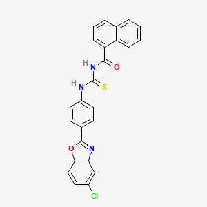 N-({[4-(5-chloro-1,3-benzoxazol-2-yl)phenyl]amino}carbonothioyl)-1-naphthamide