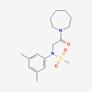 molecular formula C17H26N2O3S B4890978 N-[2-(1-azepanyl)-2-oxoethyl]-N-(3,5-dimethylphenyl)methanesulfonamide 