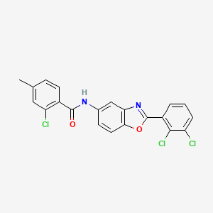 2-chloro-N-[2-(2,3-dichlorophenyl)-1,3-benzoxazol-5-yl]-4-methylbenzamide
