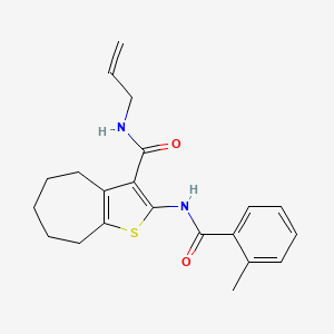 N-allyl-2-[(2-methylbenzoyl)amino]-5,6,7,8-tetrahydro-4H-cyclohepta[b]thiophene-3-carboxamide