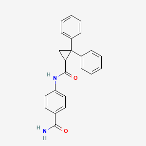 molecular formula C23H20N2O2 B4891047 4-{[(2,2-diphenylcyclopropyl)carbonyl]amino}benzamide 