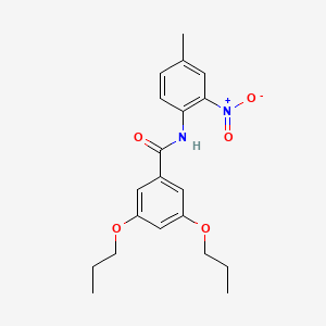 molecular formula C20H24N2O5 B4891050 N-(4-methyl-2-nitrophenyl)-3,5-dipropoxybenzamide 