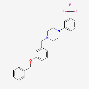 molecular formula C25H25F3N2O B4891058 1-[3-(benzyloxy)benzyl]-4-[3-(trifluoromethyl)phenyl]piperazine 
