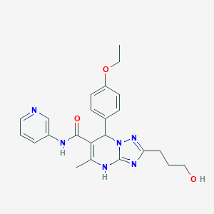 7-(4-Ethoxyphenyl)-2-(3-hydroxypropyl)-5-methyl-N-pyridin-3-yl-4,7-dihydro-[1,2,4]triazolo[1,5-a]pyrimidine-6-carboxamide