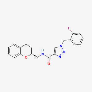 molecular formula C20H19FN4O2 B4891078 N-[(2R)-3,4-dihydro-2H-chromen-2-ylmethyl]-1-(2-fluorobenzyl)-1H-1,2,3-triazole-4-carboxamide 