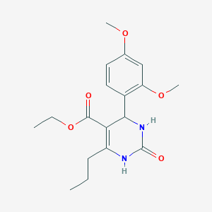 molecular formula C18H24N2O5 B4891093 ethyl 4-(2,4-dimethoxyphenyl)-2-oxo-6-propyl-1,2,3,4-tetrahydro-5-pyrimidinecarboxylate 