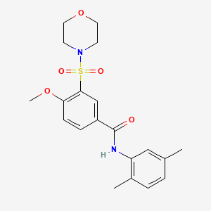 molecular formula C20H24N2O5S B4891134 N-(2,5-dimethylphenyl)-4-methoxy-3-(4-morpholinylsulfonyl)benzamide 