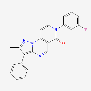 molecular formula C22H15FN4O B4891135 7-(3-fluorophenyl)-2-methyl-3-phenylpyrazolo[1,5-a]pyrido[3,4-e]pyrimidin-6(7H)-one 