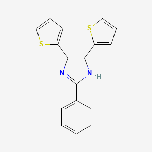 molecular formula C17H12N2S2 B4891180 2-phenyl-4,5-di-2-thienyl-1H-imidazole 