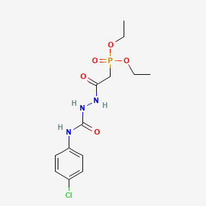 molecular formula C13H19ClN3O5P B4891194 diethyl [2-(2-{[(4-chlorophenyl)amino]carbonyl}hydrazino)-2-oxoethyl]phosphonate CAS No. 5478-65-9