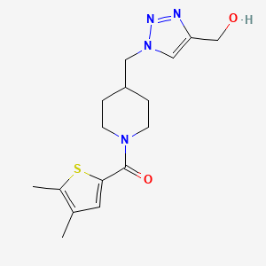 molecular formula C16H22N4O2S B4891203 [1-({1-[(4,5-dimethyl-2-thienyl)carbonyl]-4-piperidinyl}methyl)-1H-1,2,3-triazol-4-yl]methanol 