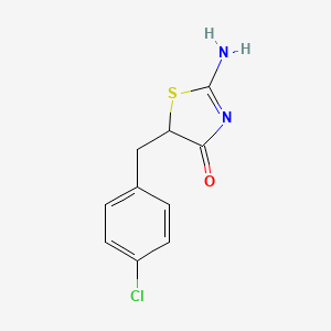 molecular formula C10H9ClN2OS B4891207 5-(4-chlorobenzyl)-2-imino-1,3-thiazolidin-4-one 
