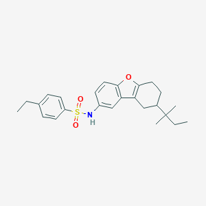 4-ethyl-N-[12-(2-methylbutan-2-yl)-8-oxatricyclo[7.4.0.0^{2,7}]trideca-1(9),2(7),3,5-tetraen-4-yl]benzene-1-sulfonamide