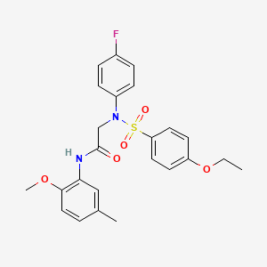 molecular formula C24H25FN2O5S B4891231 N~2~-[(4-ethoxyphenyl)sulfonyl]-N~2~-(4-fluorophenyl)-N~1~-(2-methoxy-5-methylphenyl)glycinamide 