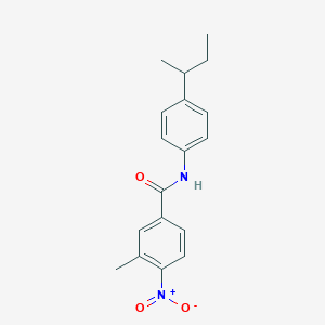 molecular formula C18H20N2O3 B4891277 N-(4-sec-butylphenyl)-3-methyl-4-nitrobenzamide 