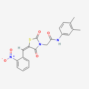 molecular formula C20H17N3O5S B4891312 N-(3,4-dimethylphenyl)-2-[5-(2-nitrobenzylidene)-2,4-dioxo-1,3-thiazolidin-3-yl]acetamide 
