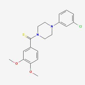 molecular formula C19H21ClN2O2S B4891331 1-(3-chlorophenyl)-4-[(3,4-dimethoxyphenyl)carbonothioyl]piperazine 