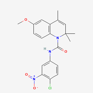 molecular formula C20H20ClN3O4 B4891341 N-(4-chloro-3-nitrophenyl)-6-methoxy-2,2,4-trimethyl-1(2H)-quinolinecarboxamide 
