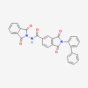 molecular formula C29H17N3O5 B4891349 2-(2-biphenylyl)-N-(1,3-dioxo-1,3-dihydro-2H-isoindol-2-yl)-1,3-dioxo-5-isoindolinecarboxamide 