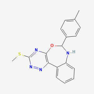 6-(4-methylphenyl)-3-(methylthio)-6,7-dihydro[1,2,4]triazino[5,6-d][3,1]benzoxazepine