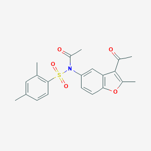 N-(3-acetyl-2-methyl-1-benzofuran-5-yl)-N-(2,4-dimethylphenyl)sulfonylacetamide