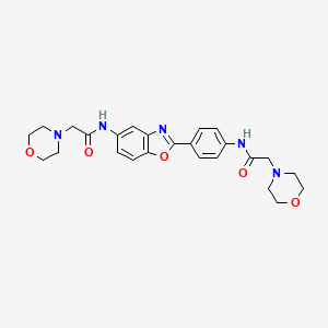molecular formula C25H29N5O5 B4891390 2-(4-morpholinyl)-N-(4-{5-[(4-morpholinylacetyl)amino]-1,3-benzoxazol-2-yl}phenyl)acetamide CAS No. 6158-93-6