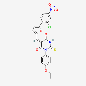 5-{[5-(2-chloro-4-nitrophenyl)-2-furyl]methylene}-1-(4-ethoxyphenyl)-2-thioxodihydro-4,6(1H,5H)-pyrimidinedione