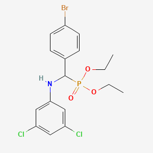 molecular formula C17H19BrCl2NO3P B4891428 diethyl {(4-bromophenyl)[(3,5-dichlorophenyl)amino]methyl}phosphonate 