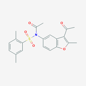 N-(3-acetyl-2-methyl-1-benzofuran-5-yl)-N-(2,5-dimethylphenyl)sulfonylacetamide