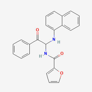 molecular formula C23H18N2O3 B4891454 N-[1-(1-naphthylamino)-2-oxo-2-phenylethyl]-2-furamide 