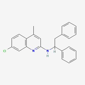 7-chloro-N-(1,2-diphenylethyl)-4-methyl-2-quinolinamine