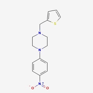 molecular formula C15H17N3O2S B4891462 1-(4-nitrophenyl)-4-(2-thienylmethyl)piperazine oxalate 