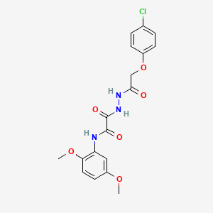 2-{2-[(4-chlorophenoxy)acetyl]hydrazino}-N-(2,5-dimethoxyphenyl)-2-oxoacetamide