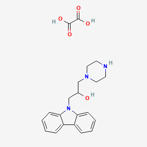 molecular formula C21H25N3O5 B4891484 1-(9H-carbazol-9-yl)-3-(1-piperazinyl)-2-propanol ethanedioate (salt) 
