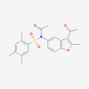 N-(3-acetyl-2-methyl-1-benzofuran-5-yl)-N-(2,4,5-trimethylphenyl)sulfonylacetamide