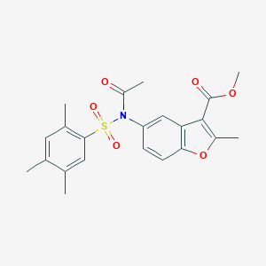 Methyl 5-{acetyl[(2,4,5-trimethylphenyl)sulfonyl]amino}-2-methyl-1-benzofuran-3-carboxylate