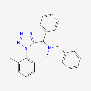 molecular formula C23H23N5 B4891549 N-benzyl-N-methyl-1-[1-(2-methylphenyl)-1H-tetrazol-5-yl]-1-phenylmethanamine 