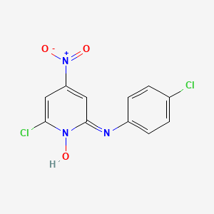 6-chloro-N-(4-chlorophenyl)-4-nitro-2-pyridinamine 1-oxide
