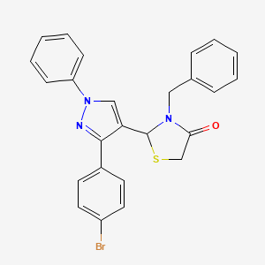 3-benzyl-2-[3-(4-bromophenyl)-1-phenyl-1H-pyrazol-4-yl]-1,3-thiazolidin-4-one