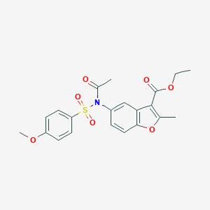 Ethyl 5-{acetyl[(4-methoxyphenyl)sulfonyl]amino}-2-methyl-1-benzofuran-3-carboxylate