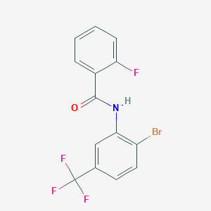 molecular formula C14H8BrF4NO B4891603 N-[2-bromo-5-(trifluoromethyl)phenyl]-2-fluorobenzamide 