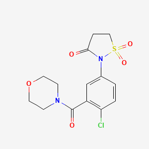 molecular formula C14H15ClN2O5S B4891631 2-[4-chloro-3-(4-morpholinylcarbonyl)phenyl]-3-isothiazolidinone 1,1-dioxide 