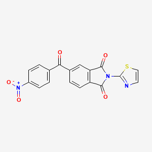 molecular formula C18H9N3O5S B4891637 5-(4-nitrobenzoyl)-2-(1,3-thiazol-2-yl)-1H-isoindole-1,3(2H)-dione 