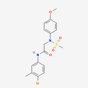 N~1~-(4-bromo-3-methylphenyl)-N~2~-(4-methoxyphenyl)-N~2~-(methylsulfonyl)glycinamide